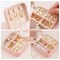 Portable Travel Mini Jewelry Box – Pink PU Leather Ring & Necklace Organizer with Mirror – Compact Jewelry Storage Case for Girls & Women, Gift-Ready (pink)